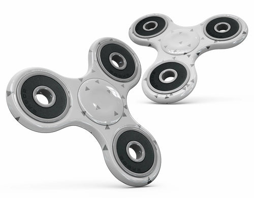 Grayscale Scattered Micro Triangles Full-Body Fidget Spinner Skin-Kit