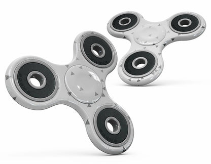 Grayscale Scattered Micro Triangles Full-Body Fidget Spinner Skin-Kit