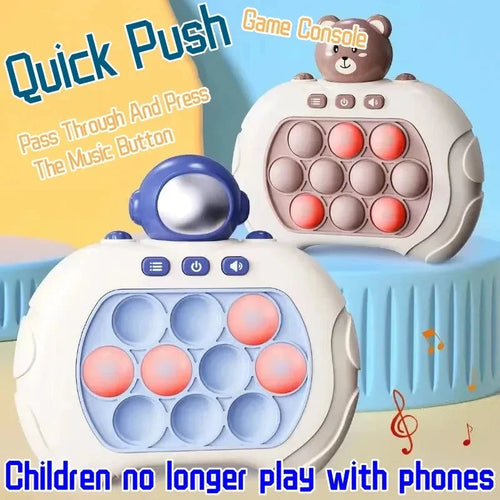 Quick Push Game Pop Up Fidget Bubble Electronic Pop Game Light
